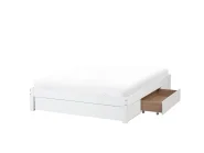 Bed with Storage Drawers without Headboard GIAT Wood White 160 x 200 cm (EU King Size)_1023312
