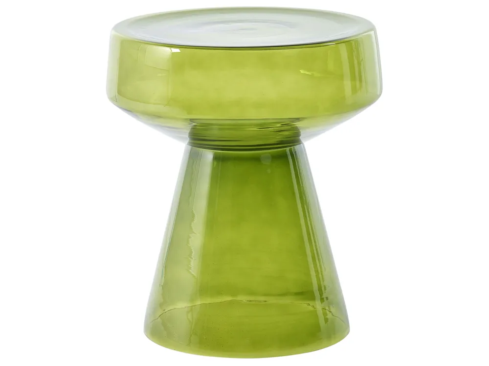 Set of 2 Side Tables LAGUNA/CALDERA Glass Green_1093638