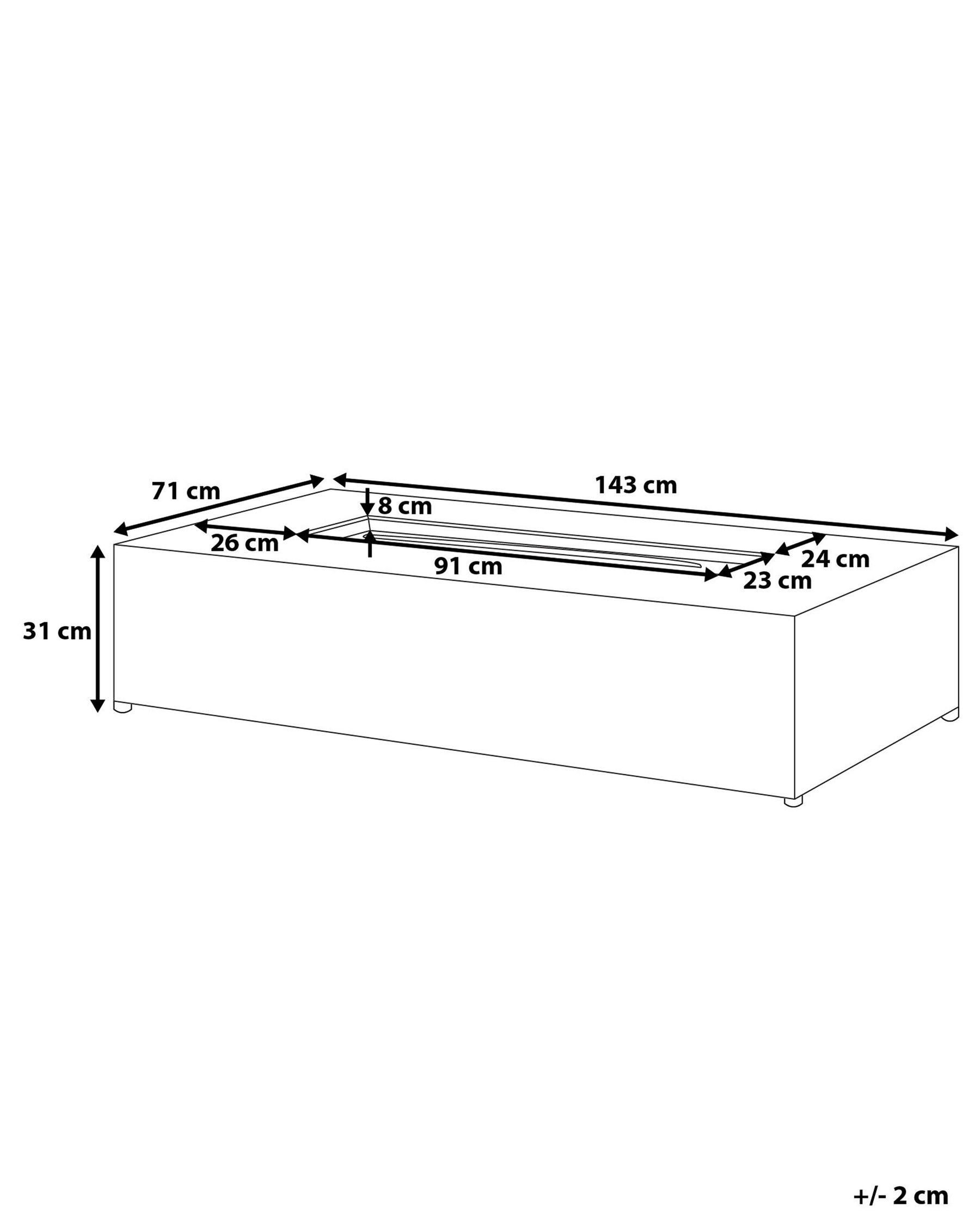 Fire Pit PAVO II Light Grey_933873