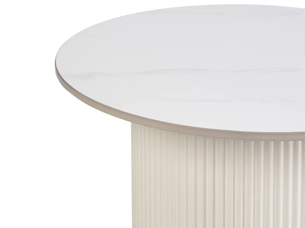 Side Table LEONA Ceramic Light Beige_965734