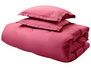 Påslakanset PARKROSE 220 x 240 cm Bomullssatin Vinröd_1059966