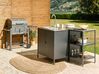 Outdoor Kitchen Island VILAMA Black Metal