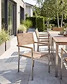 Set of 6 Garden Chairs VIAREGGIO Certified Teak Wood Brown