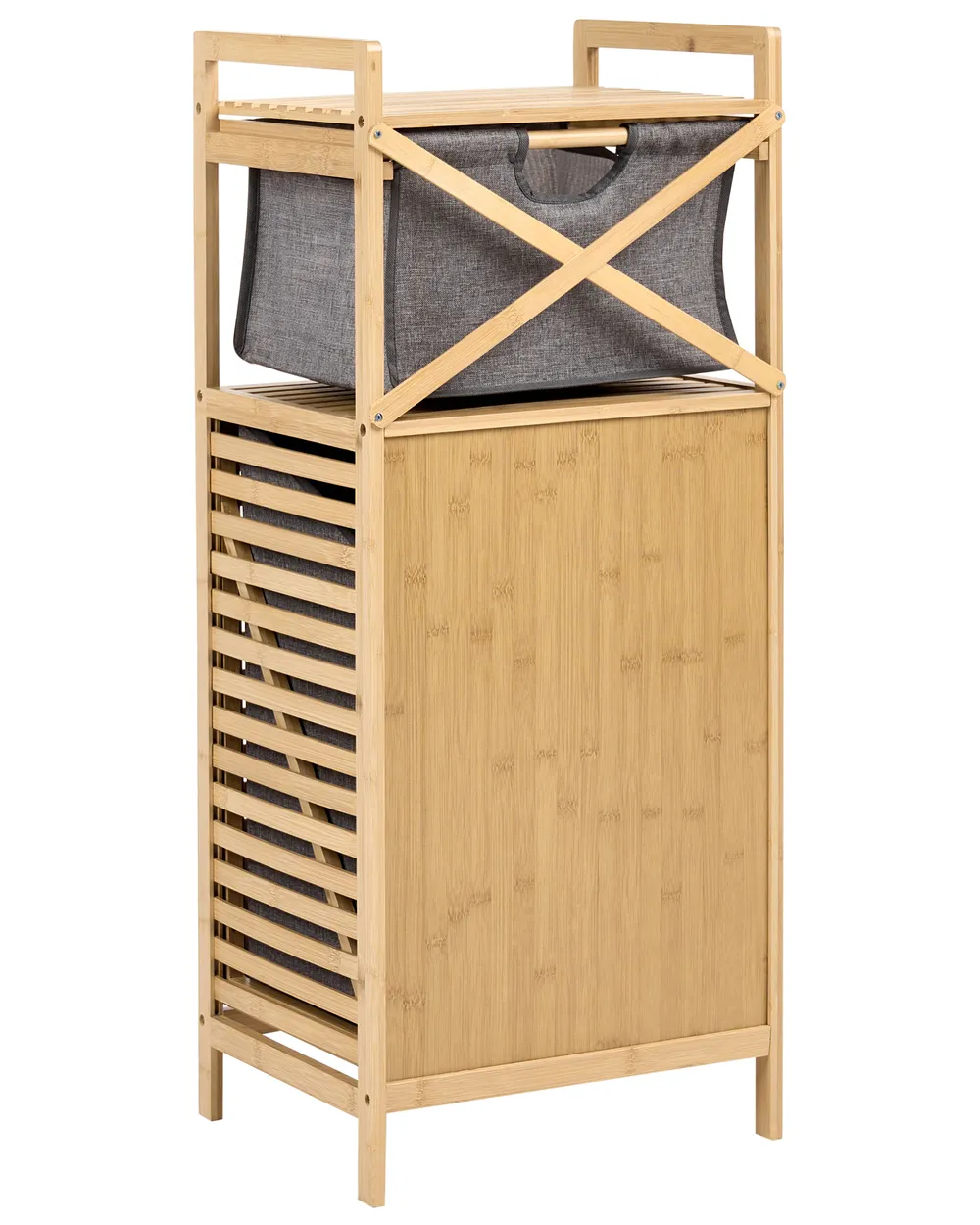 Tilt-Out Laundry Cabinet CUTERVO 40 cm Bamboo Light Brown_1135806