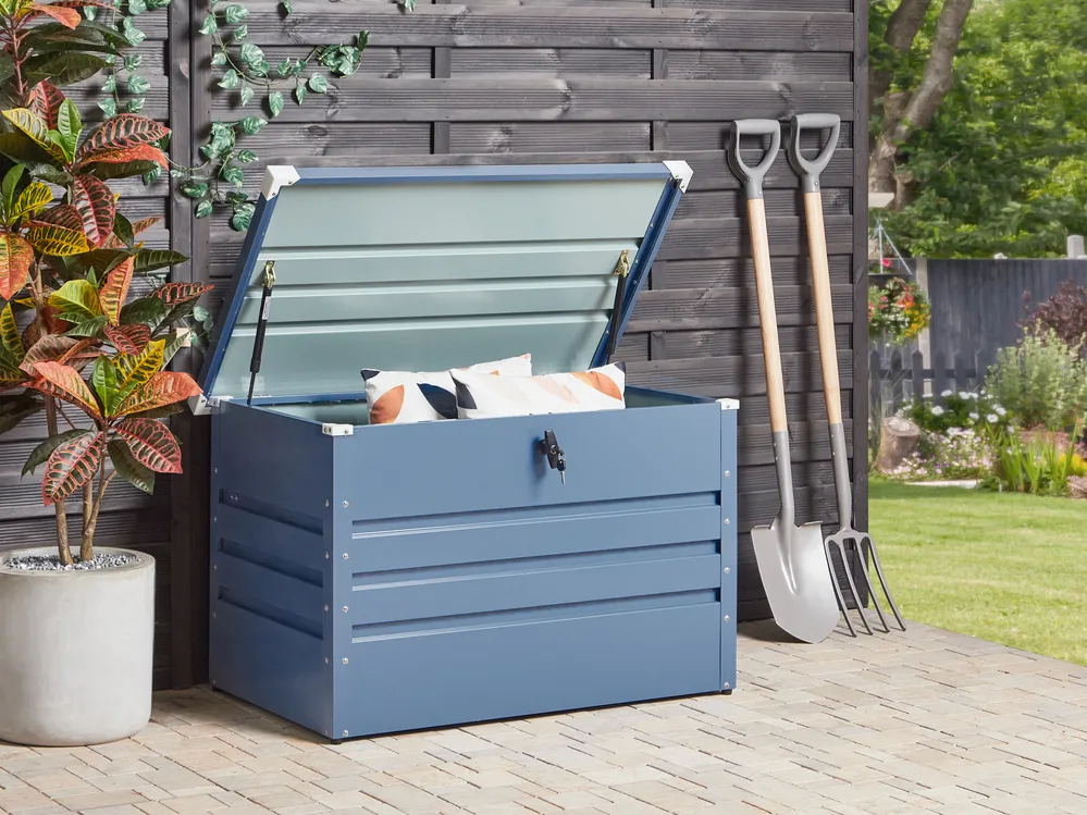 Storage Box CEBROSA 100 cm 62 cm Metal Blue