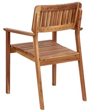 Set of 4 Garden Chairs AGELLO Acacia Wood Brown_923462