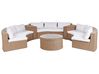 Garden Lounge Set with Table 9 Seater SEVERO PE Rattan Beige