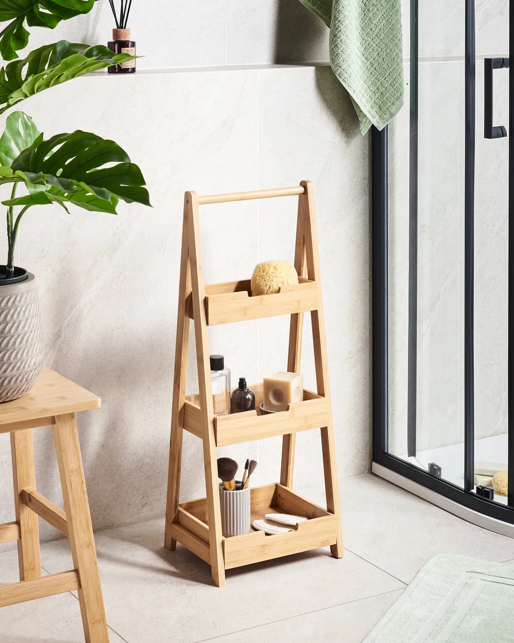 Shelving Unit ALERCE Bamboo Light Brown