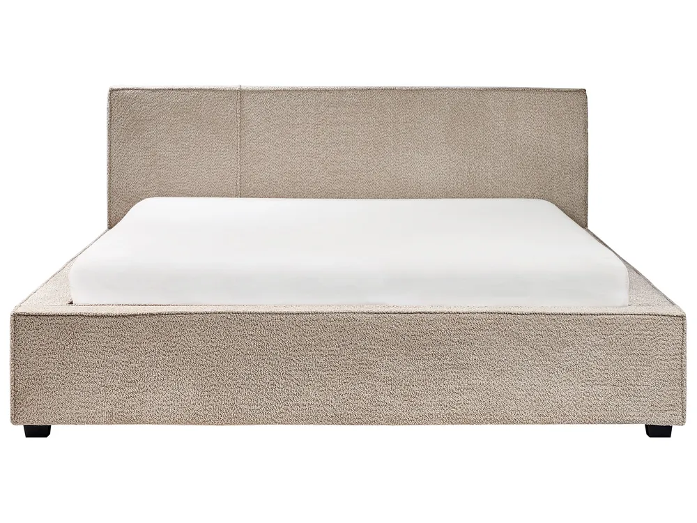 Bed Boucle MIRANDE 160 x 200 cm (EU King Size) Taupe_943347