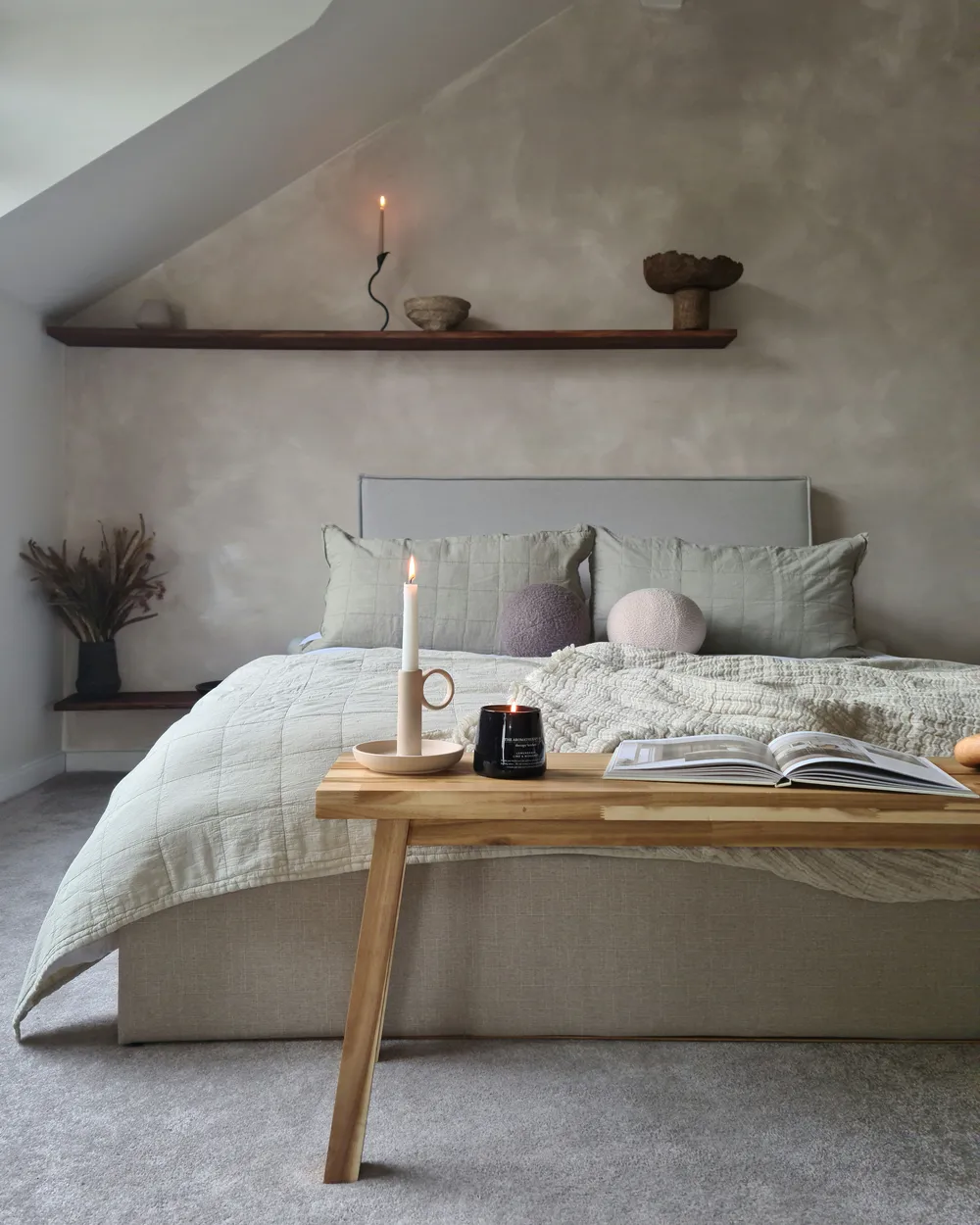 Ottoman Bed without Headboard DINAN Fabric Light Brown 180 x 200 cm (EU Super King)_824271