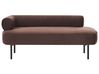 Left-Hand Chaise Longue MIRMANDE Velvet Dark Brown