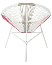 Set of 2 Garden Chairs ACAPULCO PE Rattan Fuchsia Pink_718066