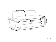Sofa 3 Seater VOGAR Fabric Light Brown_901198