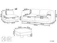 Modular Living Room Set 4 Seater MJALBI with Ottoman Boucle Off-White_1075180