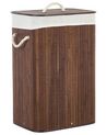 Laundry Basket KOMARI Bamboo Dark Brown 72 L