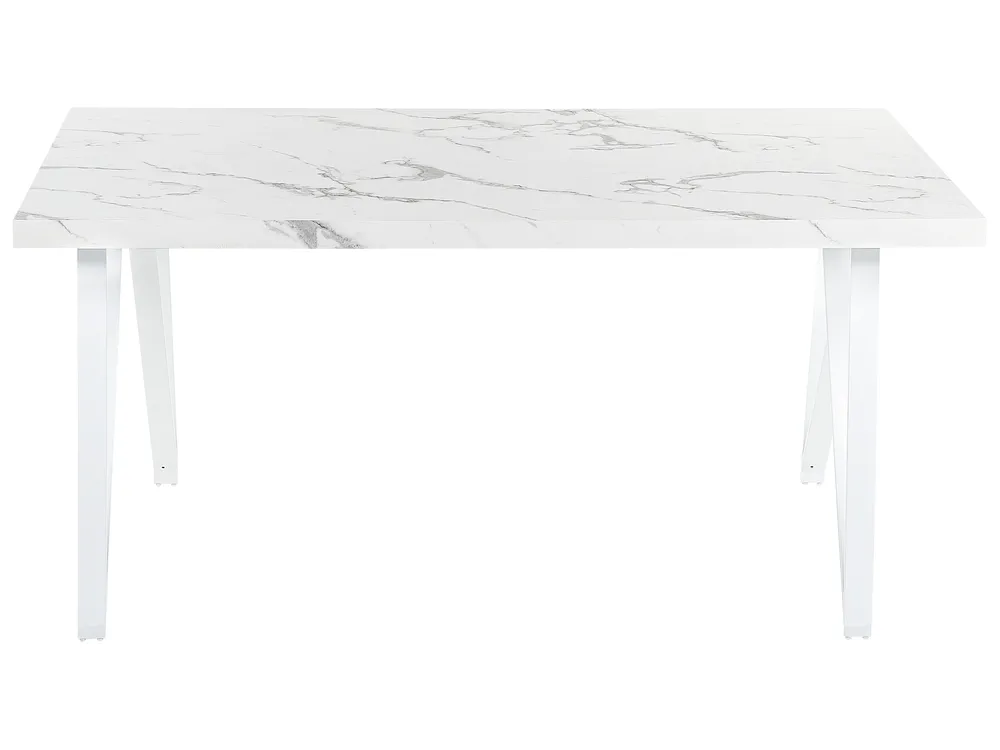 Matbord GRIEGER Vit marmor 160 cm 90 cm_850369