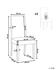 Set med 2 matstolar BROADWAY Brun_802928