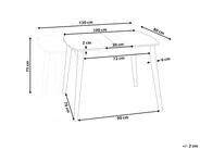 Extending Dining Table TOMS Light Brown 100/130 cm 80 cm_826958