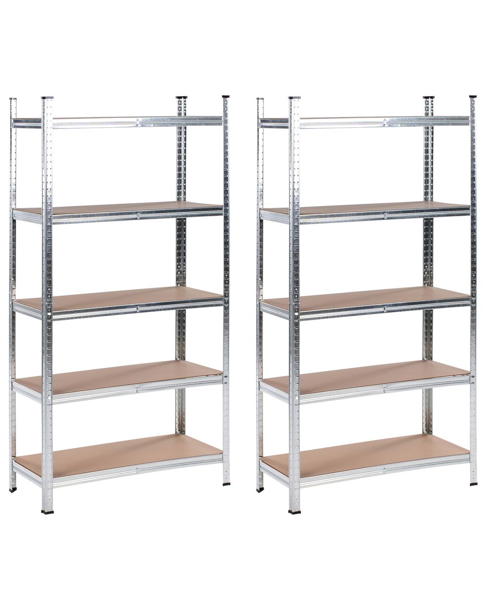 Set of 2 Garage Shelves XITTA 90 cm 180 cm Metal Silver