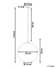 Pendant Lamp SESSERA Glass Silver_684604
