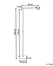 LED-golvlampa PERSEUS Metall Vit_869654