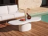 Sofabord CONZA 57 cm 120 cm Terrazzo-effekt Hvit
