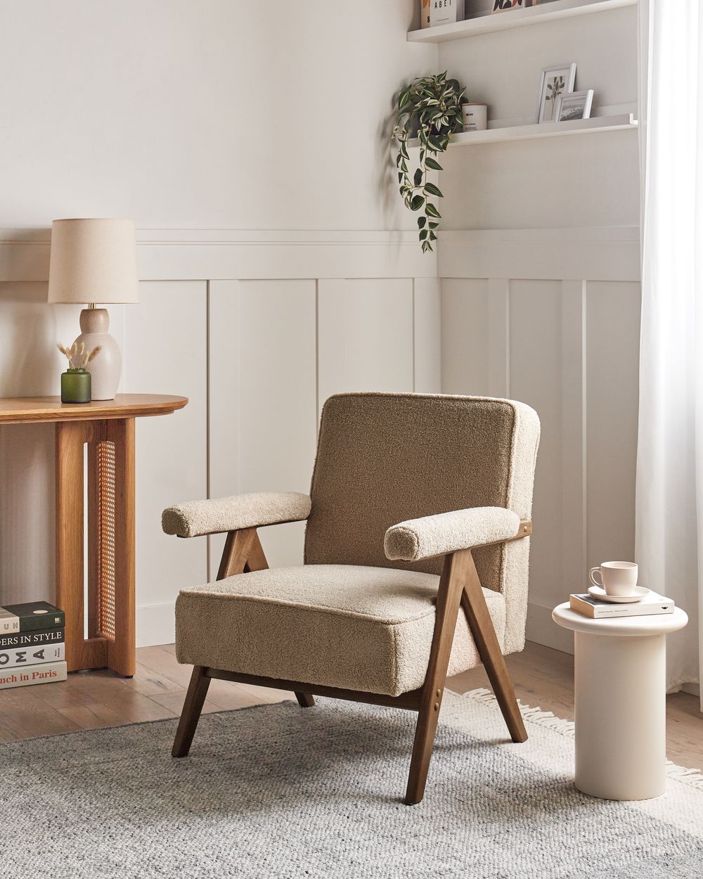 Lenestol EVJE Bouclé Sandbeige