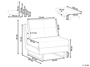 Single Sofa Bed JERSLEV Fabric Blue_1010081