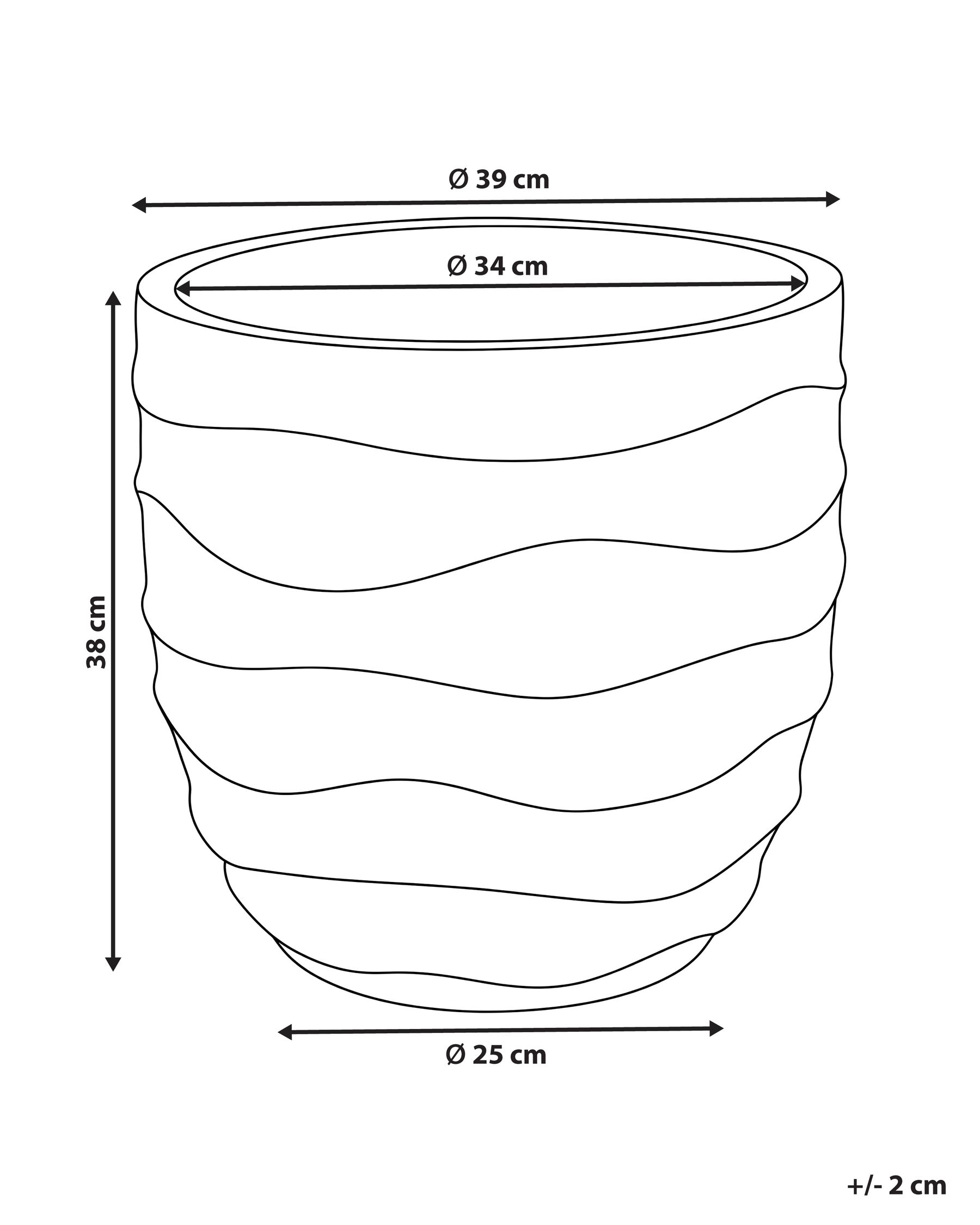 Plant Pot SAMNAUN 39 cm Beige_1162115