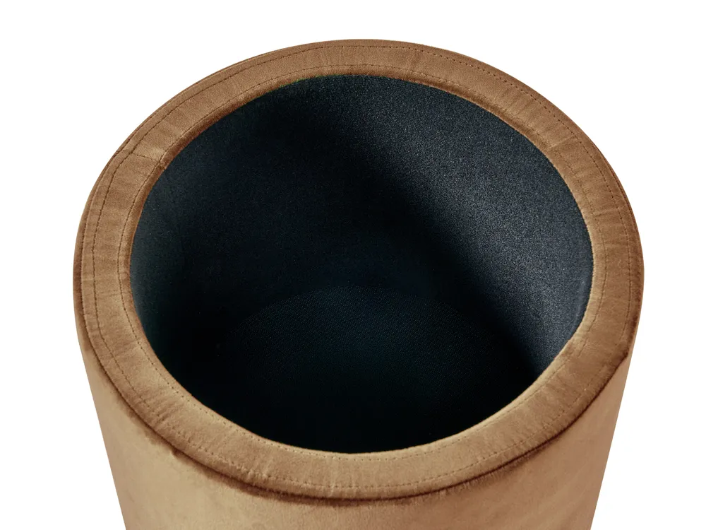 Storage Pouffe WENONA Velvet Dark Brown_1026302