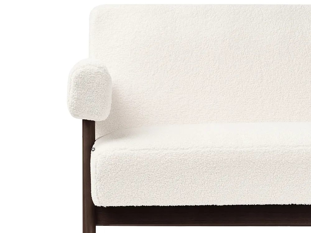 Soffa 2-sits TAMRE Bouclé Off-White/ Mörkbrun_985261