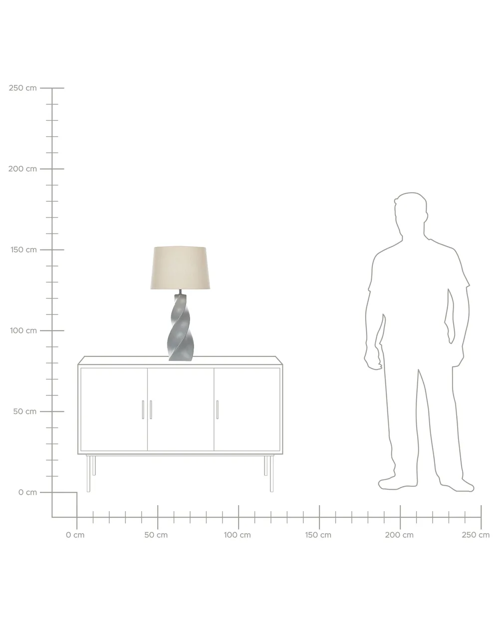 Table Lamp BELAYA Ceramic Grey_822405