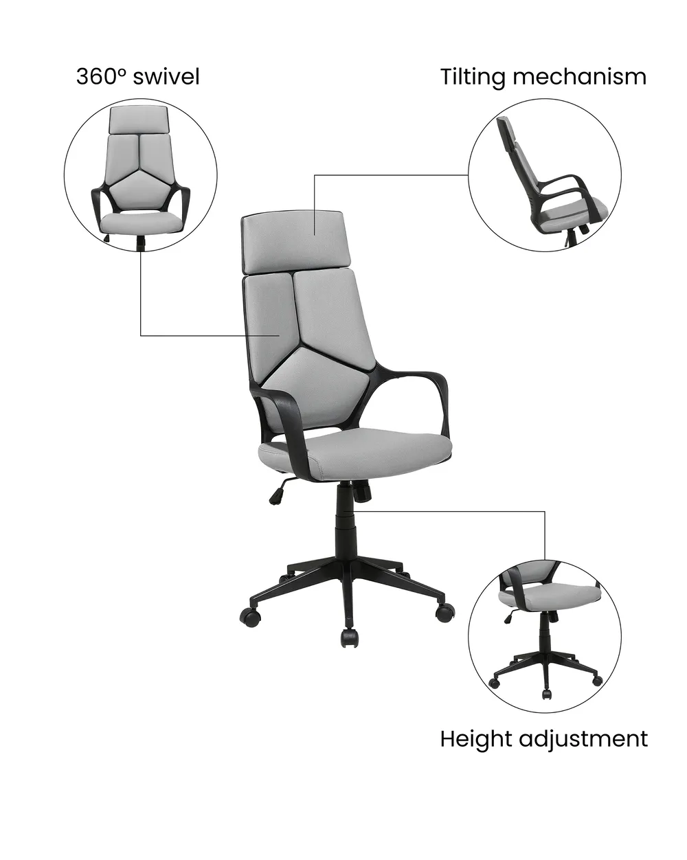 Office Chair DELIGHT Grey_1073926