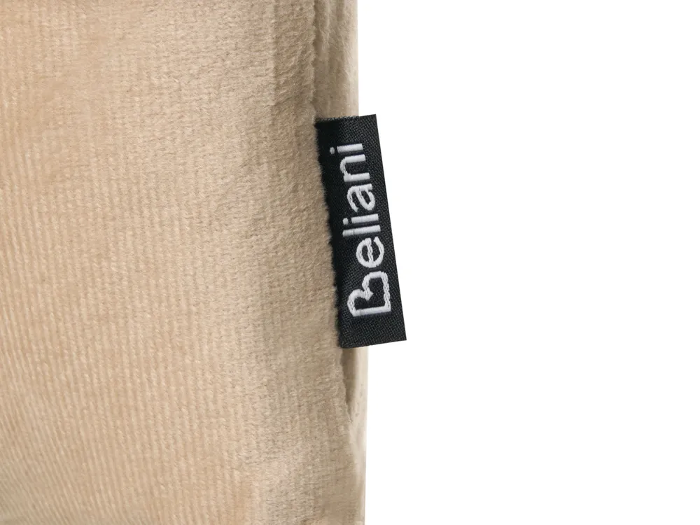Set of 2 Decorative Cushions BELLE 30 x 50 cm Velvet Beige Solid_1039804