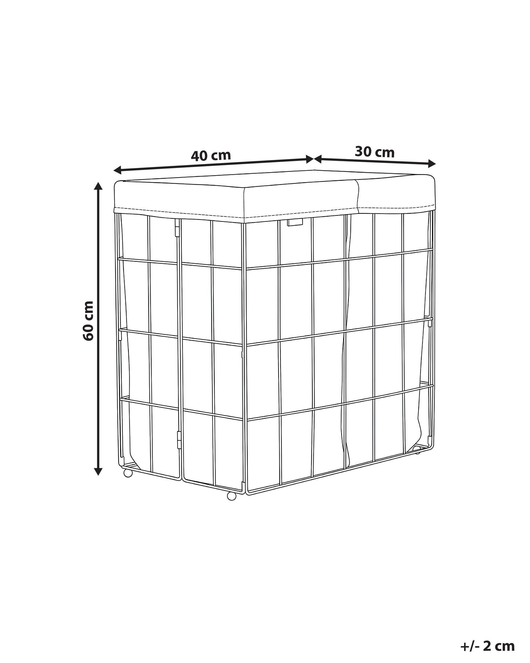 Laundry Basket CULPINA Metal Black 72 L_1063754