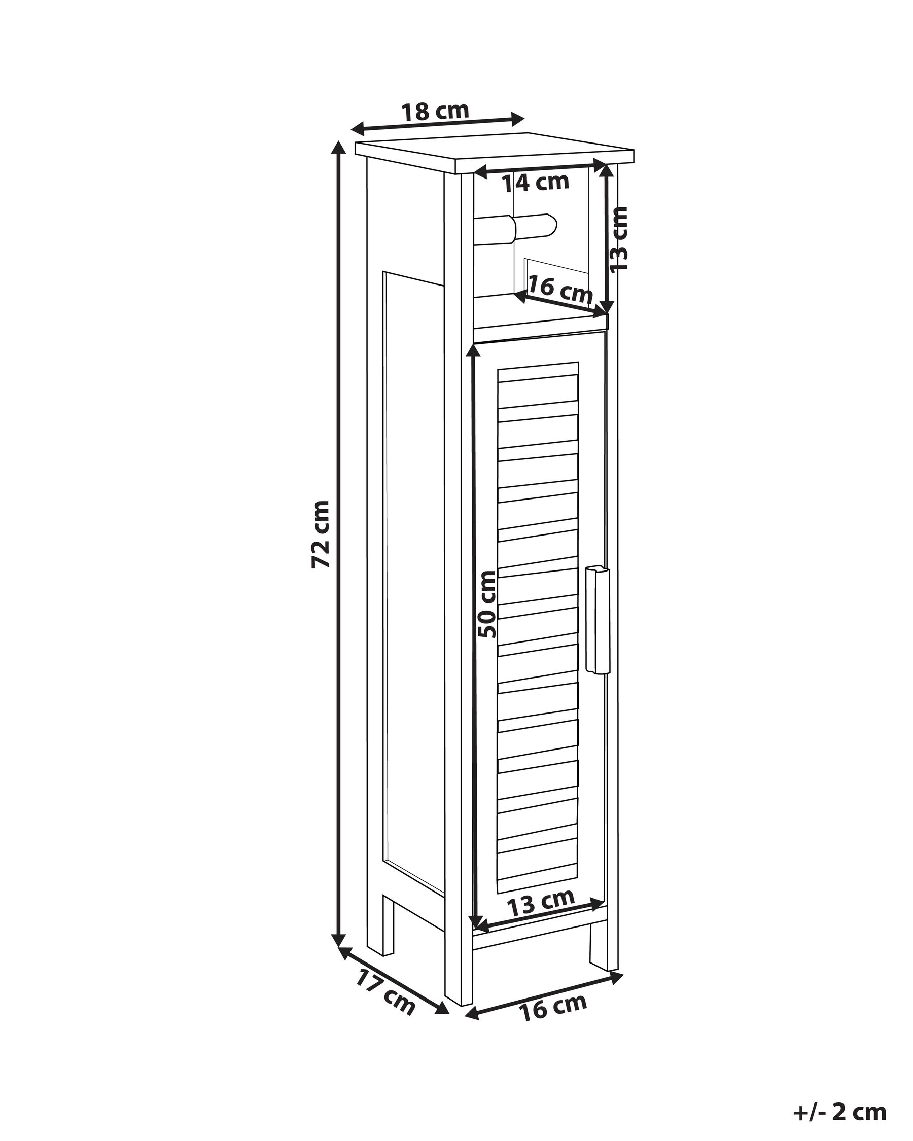 Toilet Paper Cabinet OLATHE Bamboo Wood White_1031718