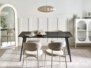 Puutarhapöytä RODALLO 160 cm 90 cm Kivi Musta marmorikuvio_1038259