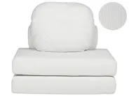 Single Sofa Bed OLDEN Corduroy Off-White_906499