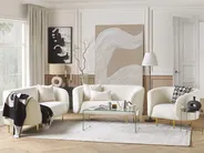 Soffa 3-sits LOEN Bouclé Vit_831503