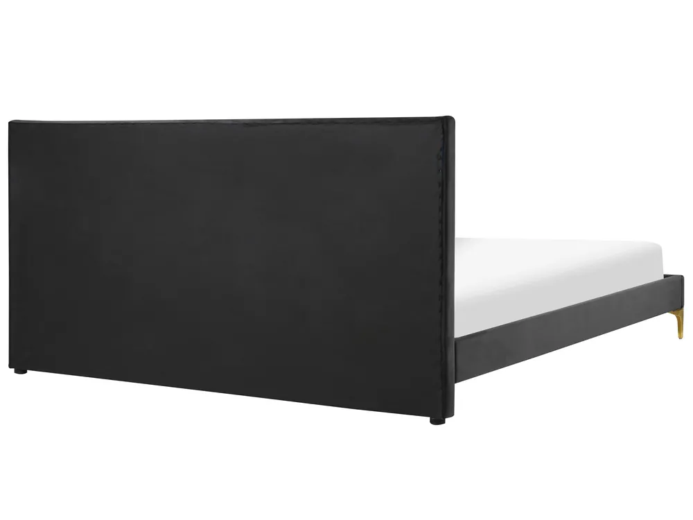 Sänky sametti LIMOUX 180 x 200 cm Musta_867233