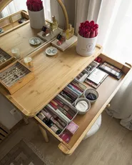 Dressing Table with Mirror RANCHERIA Light Brown_1031414