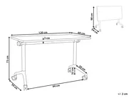 Foldable Office Desk CAVI 120 cm 60 cm Brown_1030686