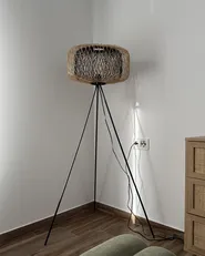 Floor Lamp JAVARI Bamboo Brown/ Black_1046631