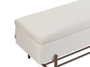 Shoe Bench VAIL Boucle Off-White with Storage_1058970