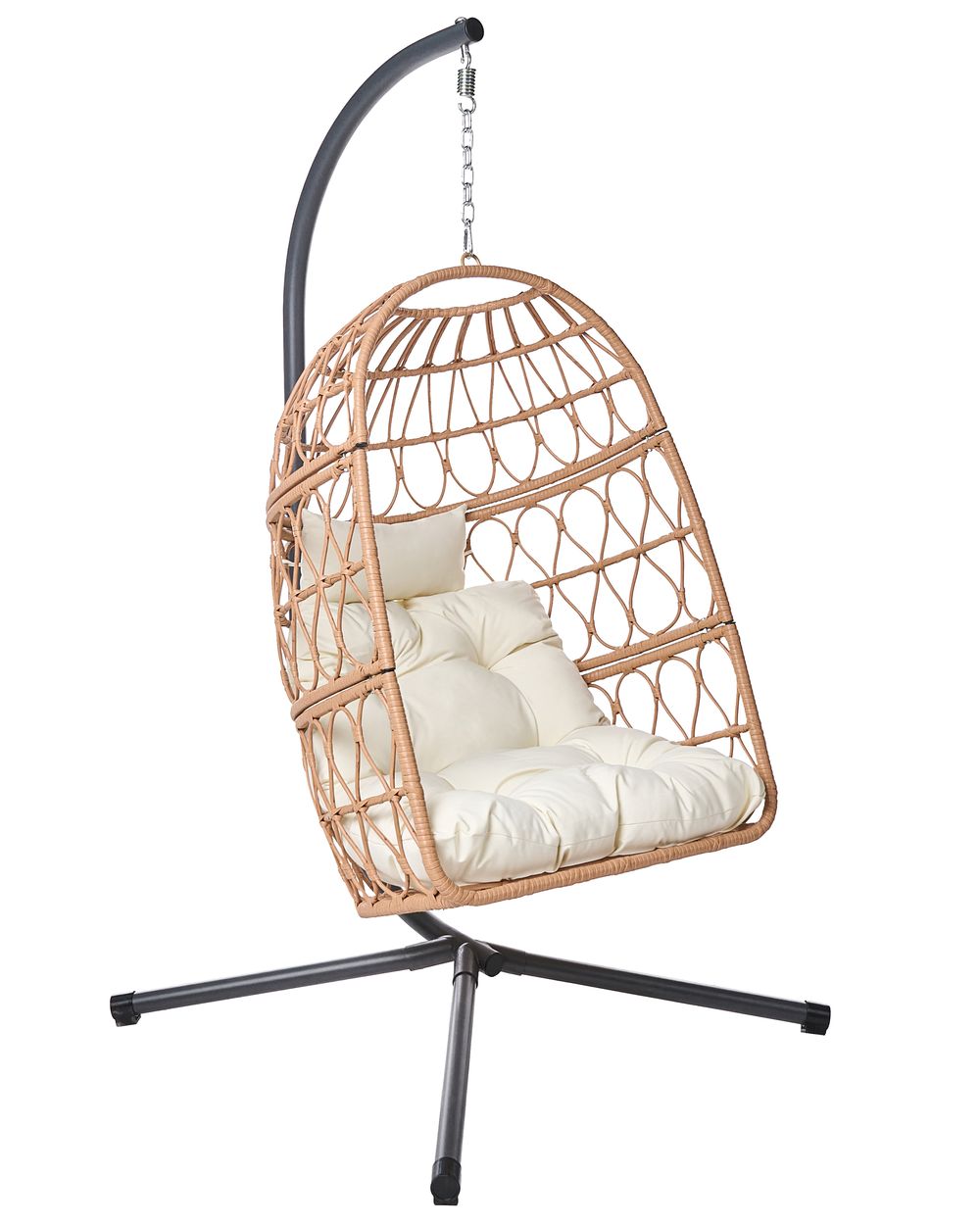 Hanging Chair with Stand MONTALCINO Metal Natural