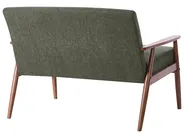 Sofa 2 Seater ESRUM Fabric Dark Brown/ Green_1014642