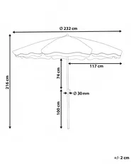 Parasoll 232 cm SESTRIERE Turkos_1020747