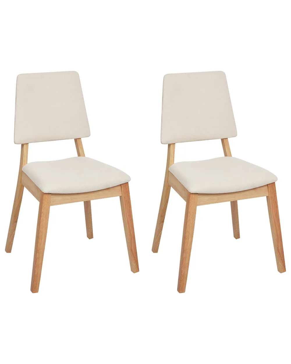 Set of 2 Dining Chairs MERRILL Wood Light Beige