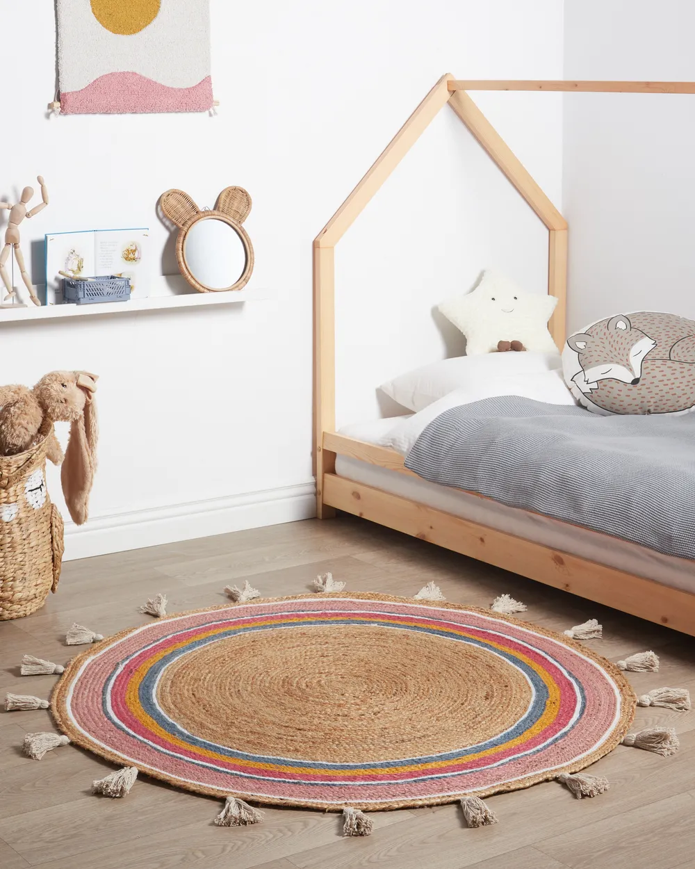 Barnmatta ZANAVI Flerfärgad ø 120 cm Jute