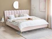 Sänky sametti MIRIBEL 180 x 200 cm Pastellipinkki_870551
